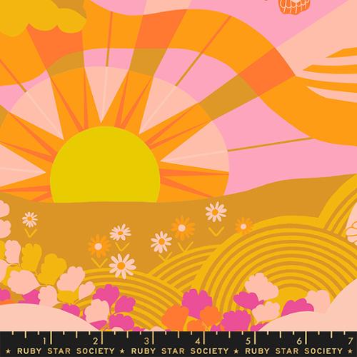 Rise and Shine Hello Sunshine in Buttercup - FQ or more