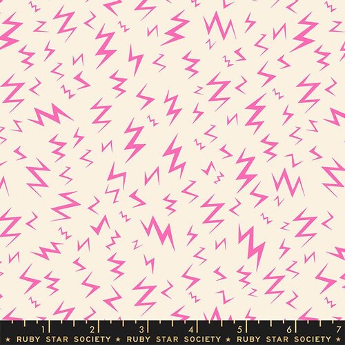 Tiny Frights Lightning in Neon Pink - FQ or more